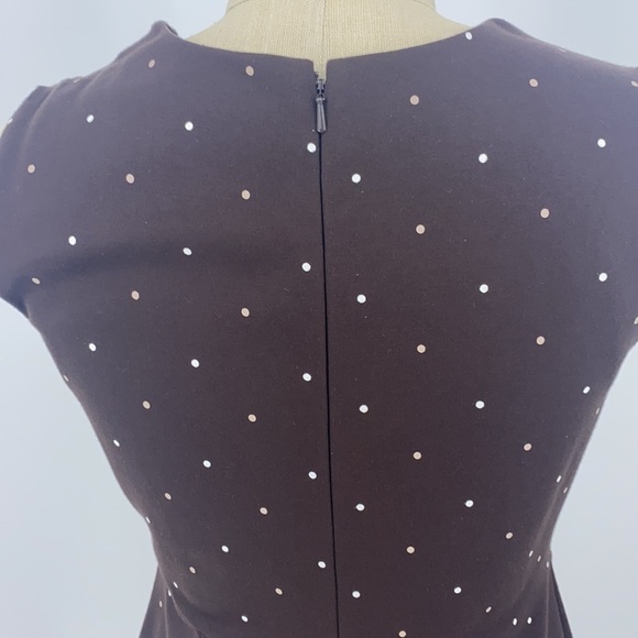 Lands End Dress Brown polkadot SZ 8 Sleeveless - Picture 4 of 8